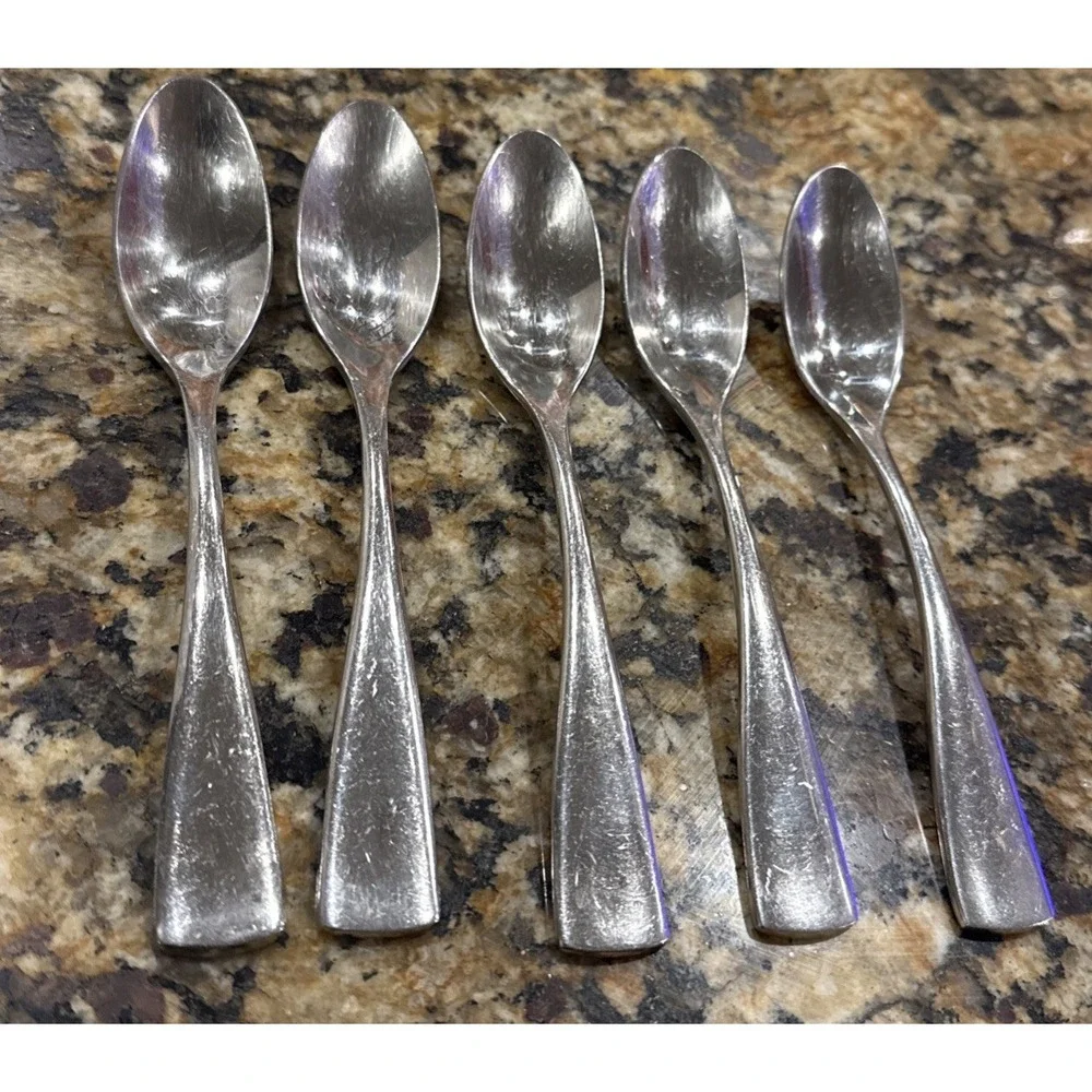 Wedgwood Reflections Teaspoon Spoons Stainless Steel Flatware Set Of 5